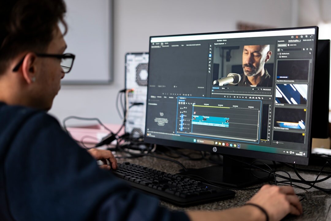 modern video editing workstation