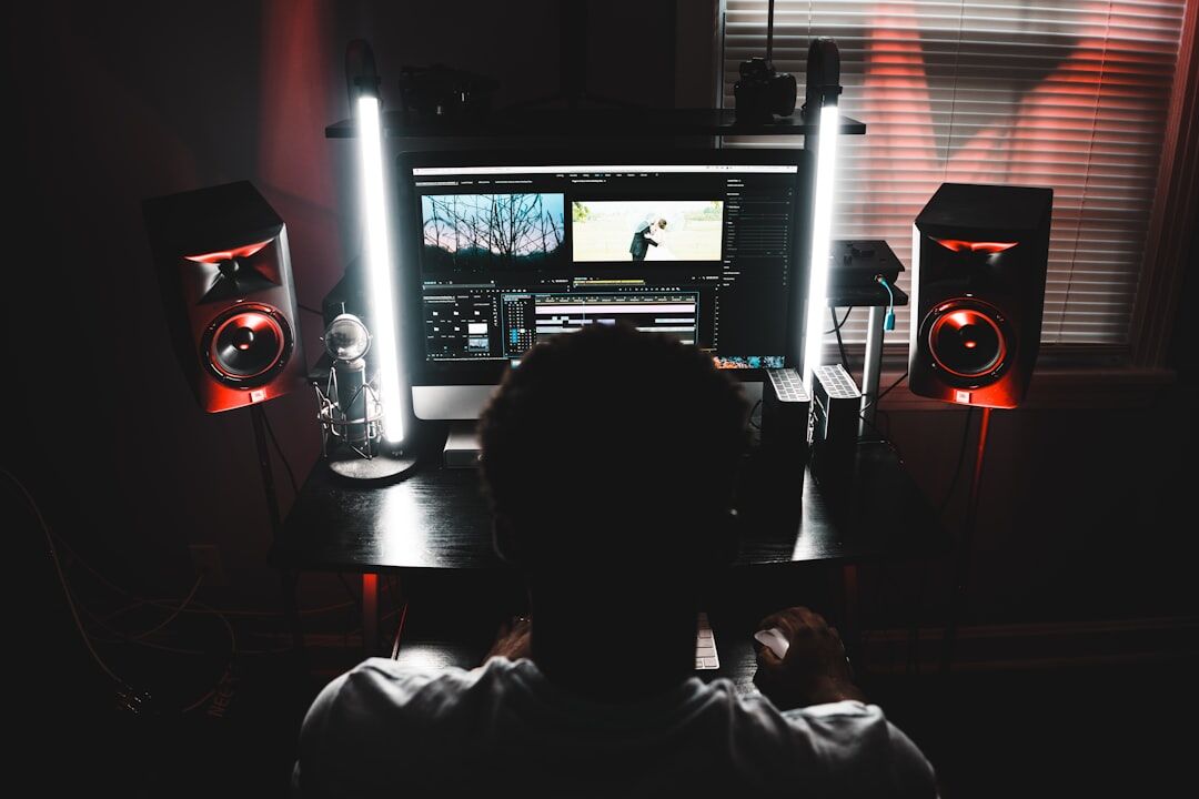 filmmaker editing footage